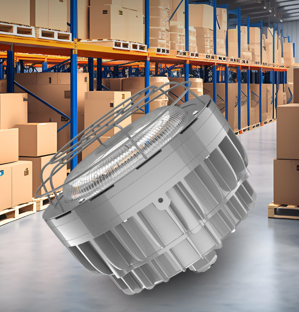 LED Explosion-proof High Bay Light for Factory & Industrial Warehouse, Round Industrial Ceiling & Flood Light