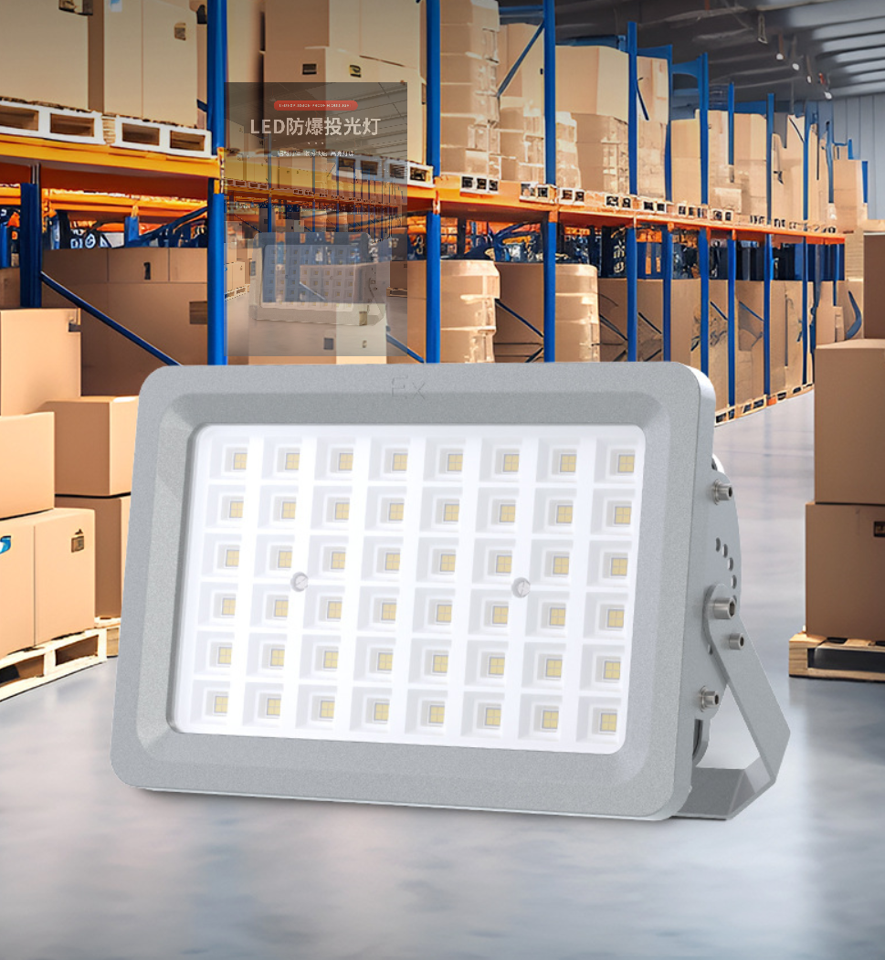 Custom LED Explosion-proof Flood Light & Canopy Light, Industrial Lighting Fixture for Gas Station & Warehouse